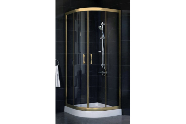 Душевой уголок Vegas Glass ZS 0080 05 01 стекло прозрачное, 80, четверть круга, двери раздвижные