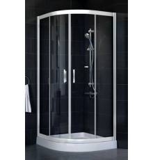 Душевой уголок Vegas Glass ZS 0100 01 01 стекло прозрачное, 100, четверть круга, двери раздвижные