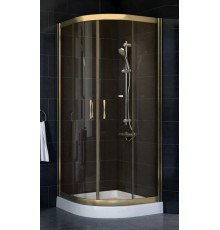 Душевой уголок Vegas Glass ZS-F 80*90 05 05 стекло бронза, 80х90, четверть круга, двери раздвижные