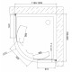 Душевой уголок Vegas Glass ZS-F 80*120 07 01 стекло прозрачное, 80х120, четверть круга, двери раздвижные