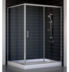Душевой уголок Vegas Glass ZP+ZPV 140*100 07 01 стекло прозрачное, 140x100, прямоугольный, двери раздвижные
