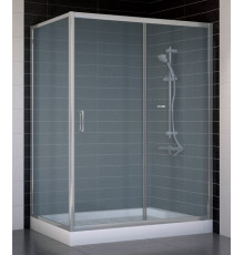 Душевой уголок Vegas Glass ZP+ZPV 140*80 07 10 стекло сатин, 140x80, прямоугольный, двери раздвижные