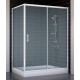 Душевой уголок Vegas Glass ZP+ZPV 140*80 01 10 стекло сатин, 140x80, прямоугольный, двери раздвижные