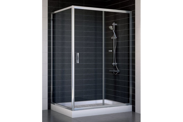 Душевой уголок Vegas Glass ZP+ZPV 120*90 08 01 стекло прозрачное, 120x90, прямоугольный, двери раздвижные