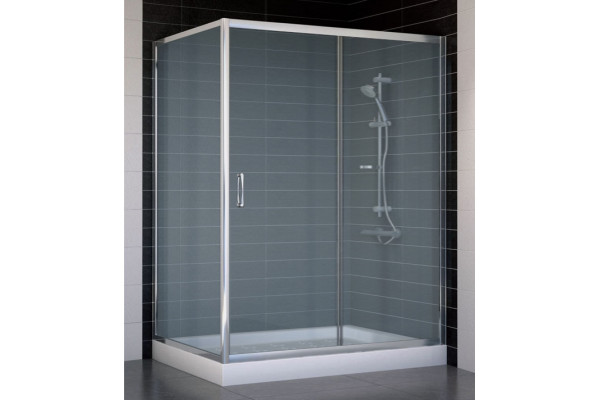 Душевой уголок Vegas Glass ZP+ZPV 140*90 08 10 стекло сатин, 140x90, прямоугольный, двери раздвижные