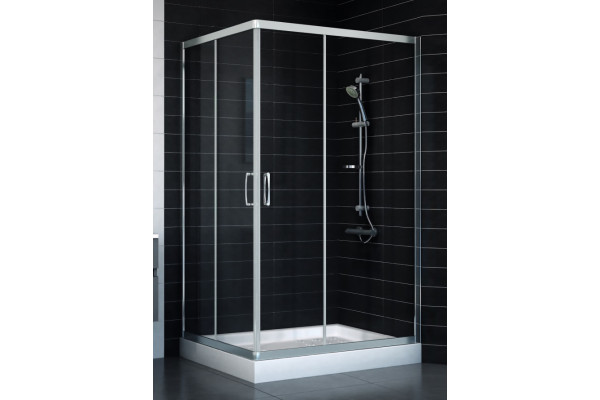 Душевой уголок Vegas Glass ZA-F 0110*100 08 01 стекло прозрачное, 100x110, прямоугольный, двери раздвижные