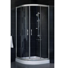 Душевой уголок Vegas Glass ZS 0100 07 01 стекло прозрачное, 100, четверть круга, двери раздвижные