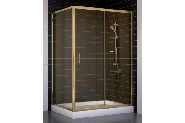 Душевой уголок Vegas Glass ZP+ZPV 120*90 05 05 стекло бронза, 120x90, прямоугольный, двери раздвижные