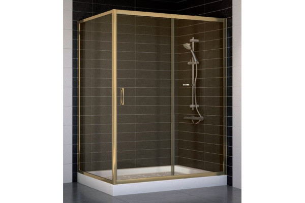 Душевой уголок Vegas Glass ZP+ZPV 140*90 05 05 стекло бронза, 140x90, прямоугольный, двери раздвижные