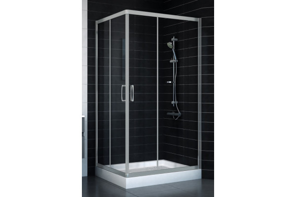 Душевой уголок Vegas Glass ZA-F 80*100 07 01 стекло прозрачное, 80x100, прямоугольный, двери раздвижные