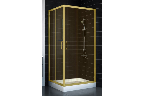 Душевой уголок Vegas Glass ZA-F 80*90 09 05 стекло бронза, 80x90, прямоугольный, двери раздвижные