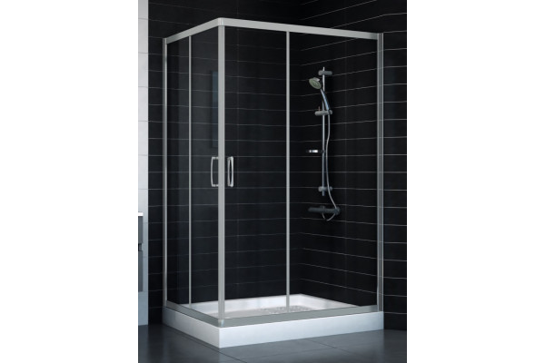 Душевой уголок Vegas Glass ZA-F 80*120 07 01 стекло прозрачное, 80x120, прямоугольный, двери раздвижные