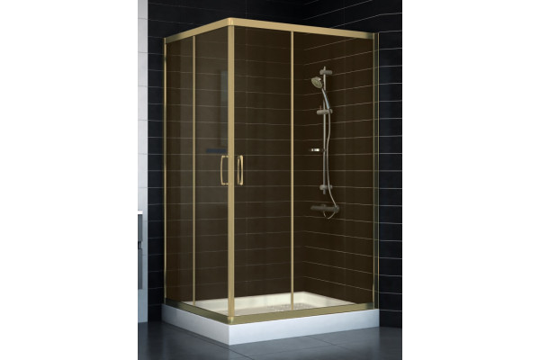 Душевой уголок Vegas Glass ZA-F 0110*100 05 05 стекло бронза, 100x110, прямоугольный, двери раздвижные