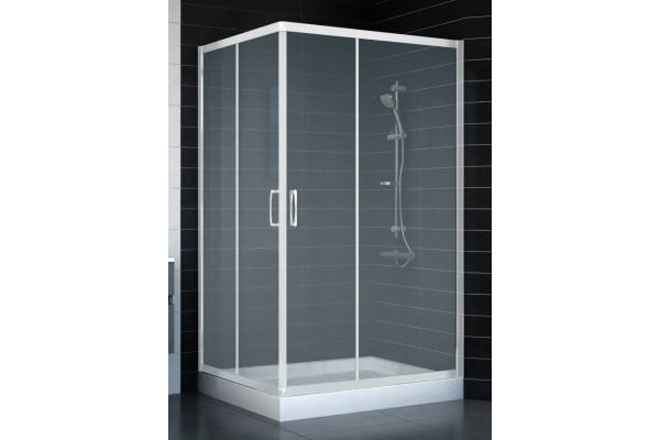 Душевой уголок Vegas Glass ZA-F 0110*100 01 10 стекло сатин, 100x110, прямоугольный, двери раздвижные