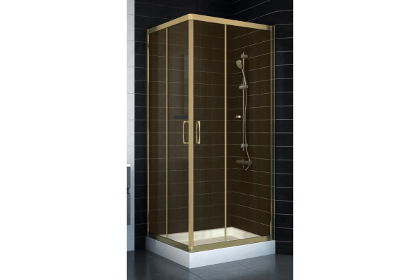 Душевой уголок Vegas Glass ZA 0080 05 05 стекло бронза, 80x80, квадратный, двери раздвижные
