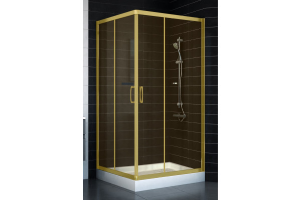 Душевой уголок Vegas Glass ZA 0100 09 05 стекло бронза, 100x100, квадратный, двери раздвижные