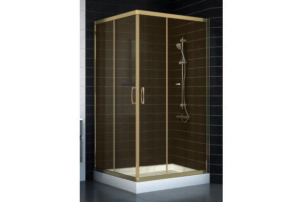 Душевой уголок Vegas Glass ZA 0110 05 05 стекло бронза, 110x110, квадратный, двери раздвижные