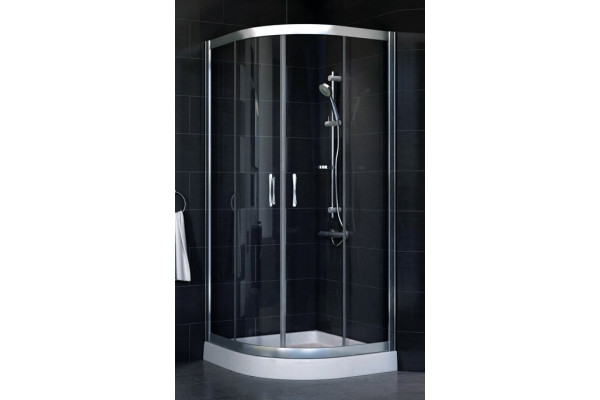 Душевой уголок Vegas Glass ZS 0090 08 01 стекло прозрачное, 90, четверть круга, двери раздвижные