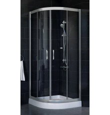 Душевой уголок Vegas Glass ZS 0080 07 01 стекло прозрачное, 80, четверть круга, двери раздвижные