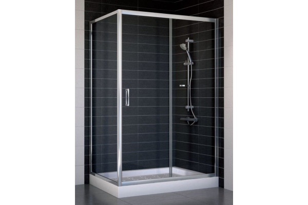 Душевой уголок Vegas Glass ZP+ZPV 120*70 08 01 стекло прозрачное, 120x70, прямоугольный, двери раздвижные