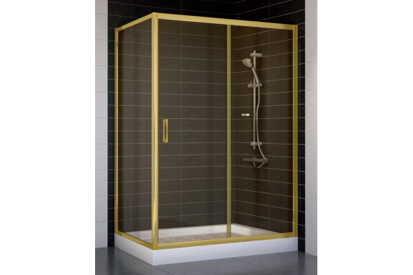 Душевой уголок Vegas Glass ZP+ZPV 130*70 09 05 стекло бронза, 130x70, прямоугольный, двери раздвижные