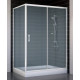 Душевой уголок Vegas Glass ZP+ZPV 130*80 01 10 стекло сатин, 130x80, прямоугольный, двери раздвижные