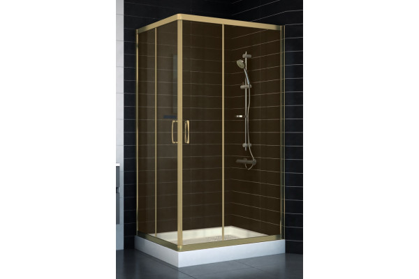 Душевой уголок Vegas Glass ZA-F 80*100 05 05 стекло бронза, 80x100, прямоугольный, двери раздвижные