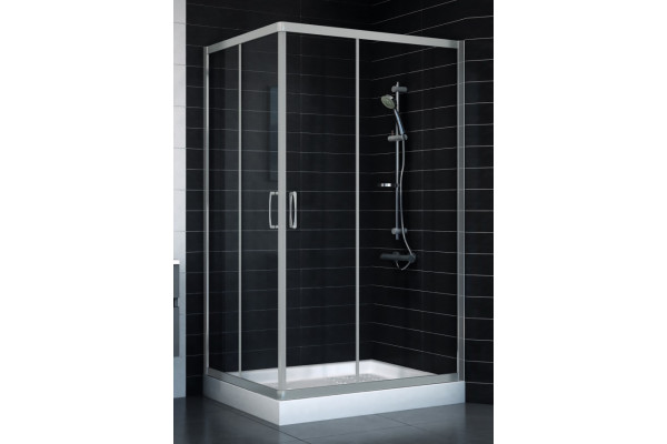 Душевой уголок Vegas Glass ZA-F 90*110 07 01 стекло прозрачное, 90x110, прямоугольный, двери раздвижные