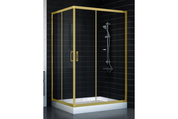 Душевой уголок Vegas Glass ZA-F 0120*100 09 01 стекло прозрачное, 100x120, прямоугольный, двери раздвижные