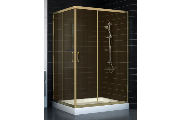 Душевой уголок Vegas Glass ZA-F 0120*100 05 05 стекло бронза, 100x120, прямоугольный, двери раздвижные