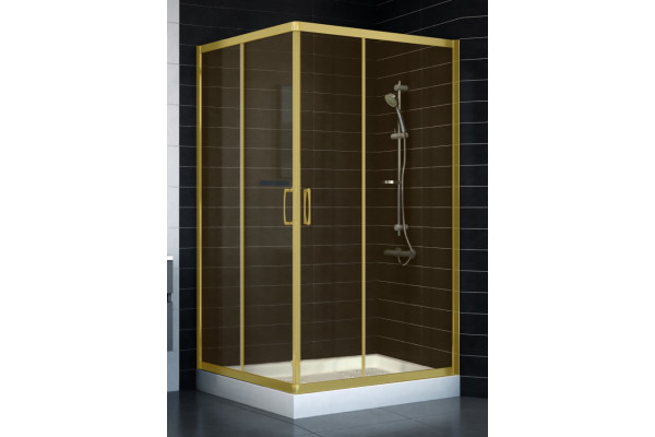 Душевой уголок Vegas Glass ZA 0120 09 05 стекло бронза, 120x120, квадратный, двери раздвижные