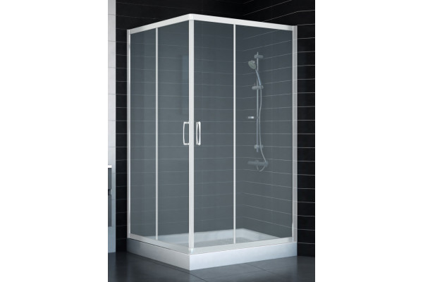 Душевой уголок Vegas Glass ZA 0120 01 10 стекло сатин, 120x120, квадратный, двери раздвижные