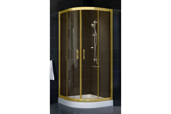 Душевой уголок Vegas Glass ZS 0090 09 05 стекло бронза, 90, четверть круга, двери раздвижные