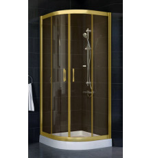 Душевой уголок Vegas Glass ZS 0080 09 05 стекло бронза, 80, четверть круга, двери раздвижные