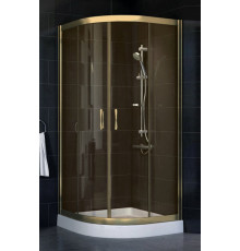 Душевой уголок Vegas Glass ZS 0100 05 05 стекло бронза, 100, четверть круга, двери раздвижные