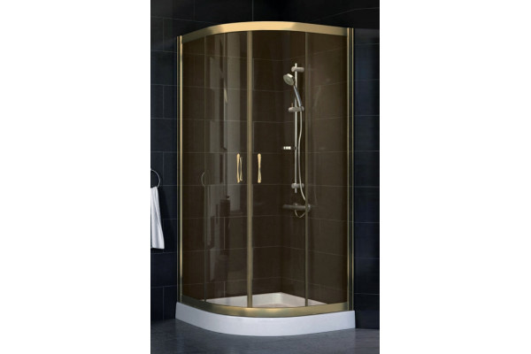 Душевой уголок Vegas Glass ZS 0100 05 05 стекло бронза, 100, четверть круга, двери раздвижные