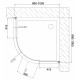 Душевой уголок Vegas Glass ZS 0100 05 05 стекло бронза, 100, четверть круга, двери раздвижные