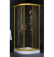 Душевой уголок Vegas Glass ZS-F 80*90 09 05 стекло бронза, 80х90, четверть круга, двери раздвижные