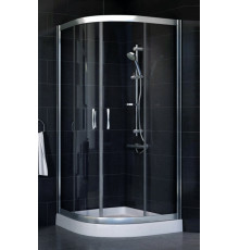 Душевой уголок Vegas Glass ZS-F 80*120 08 01 стекло прозрачное, 80х120, четверть круга, двери раздвижные