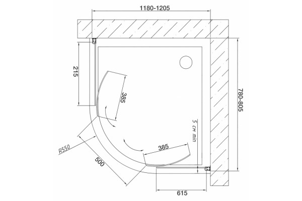 Душевой уголок Vegas Glass ZS-F 80*120 01 01 стекло прозрачное, 80х120, четверть круга, двери раздвижные
