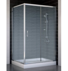 Душевой уголок Vegas Glass ZP+ZPV 110*90 08 02 стекло шиншилла, 110x90, прямоугольный, двери раздвижные