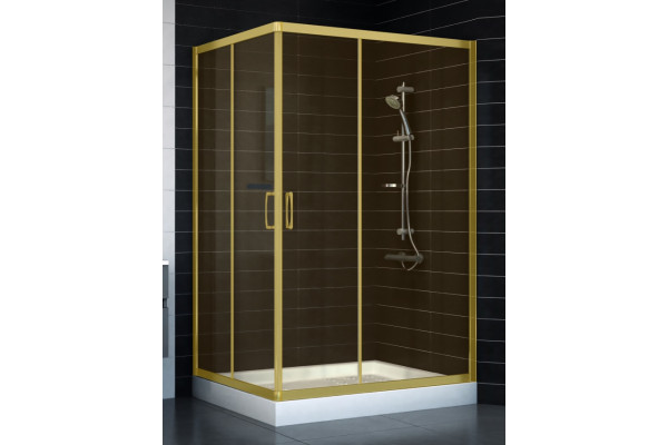 Душевой уголок Vegas Glass ZA-F 0120*100 09 05 стекло бронза, 100x120, прямоугольный, двери раздвижные