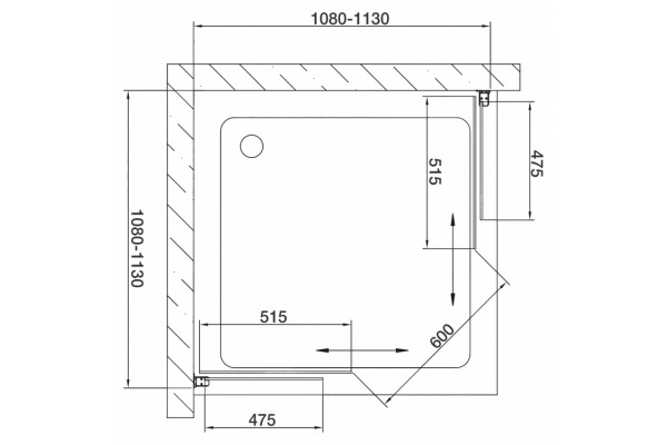 Душевой уголок Vegas Glass ZA 0110 01 10 стекло сатин, 110x110, квадратный, двери раздвижные