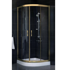 Душевой уголок Vegas Glass ZS-F 80*100 05 01 стекло прозрачное, 80х100, четверть круга, двери раздвижные