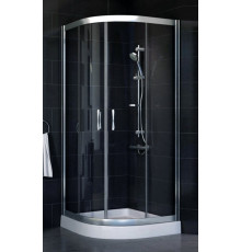 Душевой уголок Vegas Glass ZS-F 80*100 08 01 стекло прозрачное, 80х100, четверть круга, двери раздвижные