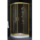 Душевой уголок Vegas Glass ZS-F 80*100 09 05 стекло бронза, 80х100, четверть круга, двери раздвижные
