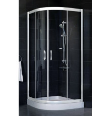 Душевой уголок Vegas Glass ZS-F 80*110 01 01 стекло прозрачное, 80х110, четверть круга, двери раздвижные