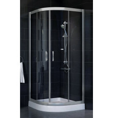 Душевой уголок Vegas Glass ZS-F 80*100 07 01 стекло прозрачное, 80х100, четверть круга, двери раздвижные