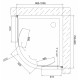 Душевой уголок Vegas Glass ZS-F 80*100 07 01 стекло прозрачное, 80х100, четверть круга, двери раздвижные