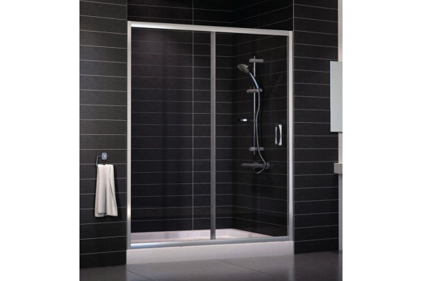 Душевая дверь в нишу Vegas Glass ZP 0160 08 01 стекло прозрачное, 160, раздвижная, профиль хром